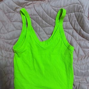 Wild Fable Lime Green Ribbed Top